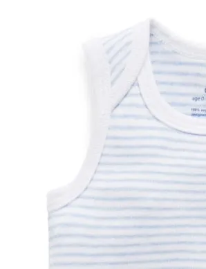2 Pack Singlet Bodysuit Pale Blue Pack