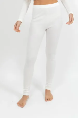 240Gsm Merino Wool Legging - Ivory