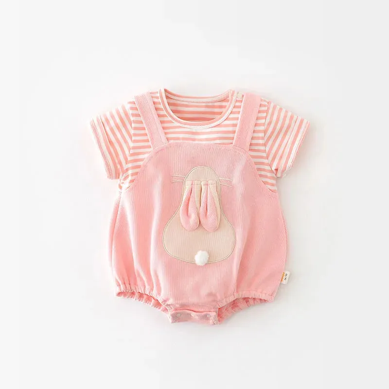 2pcs Baby Girls Bunny Jumpsuits
