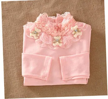 3-12T Kids Girl Sweater Fashion Lace Sweater Children Cotton Cardigan Baby Outerwear Girls Knitwear Clothes