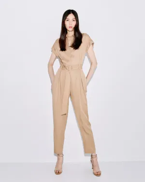 Access Fashion Tapered Leg Belted Jumpsuit