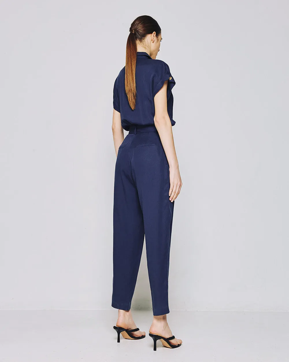 Access Fashion Tapered Leg Belted Jumpsuit