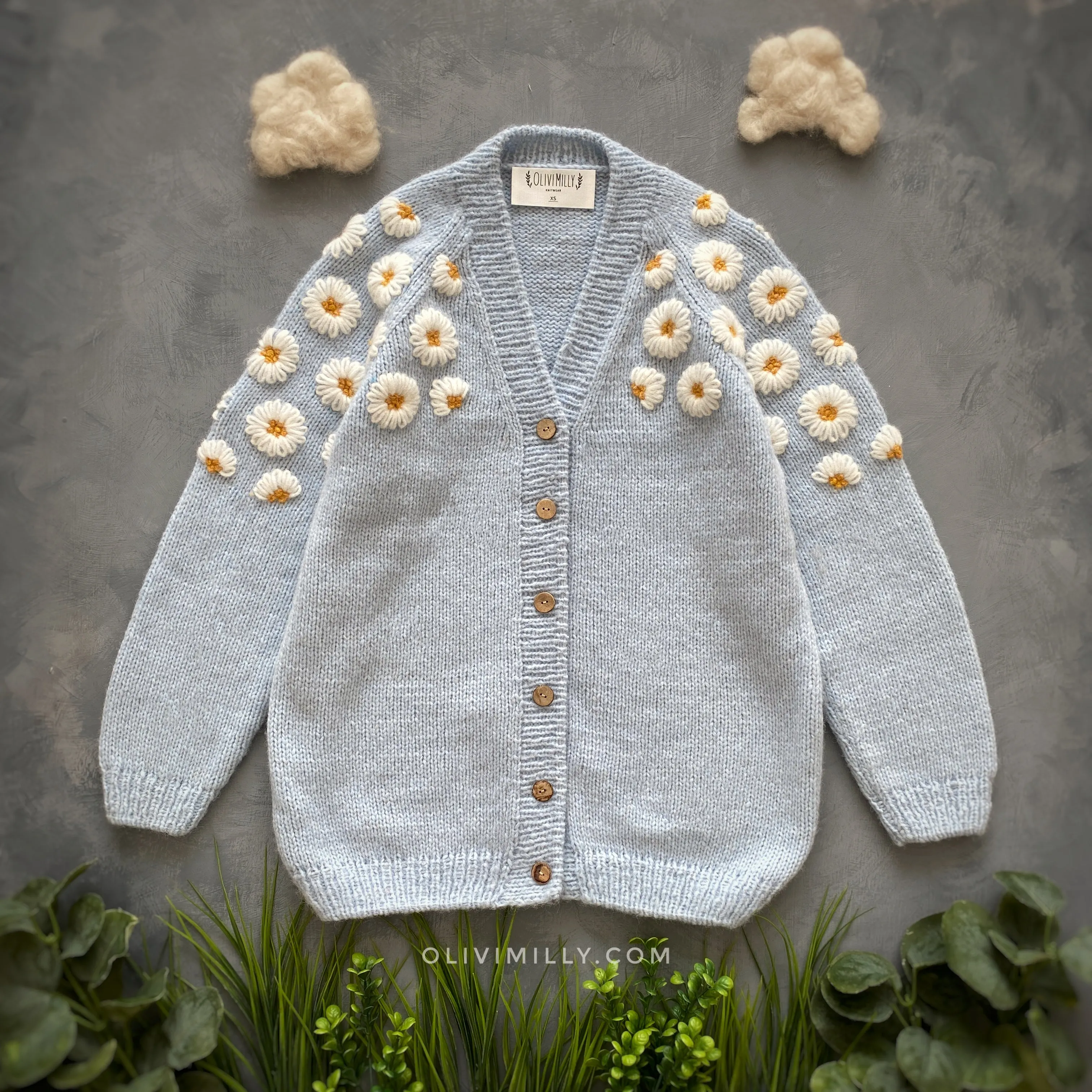 Adult Chamomile cardigan | Blue