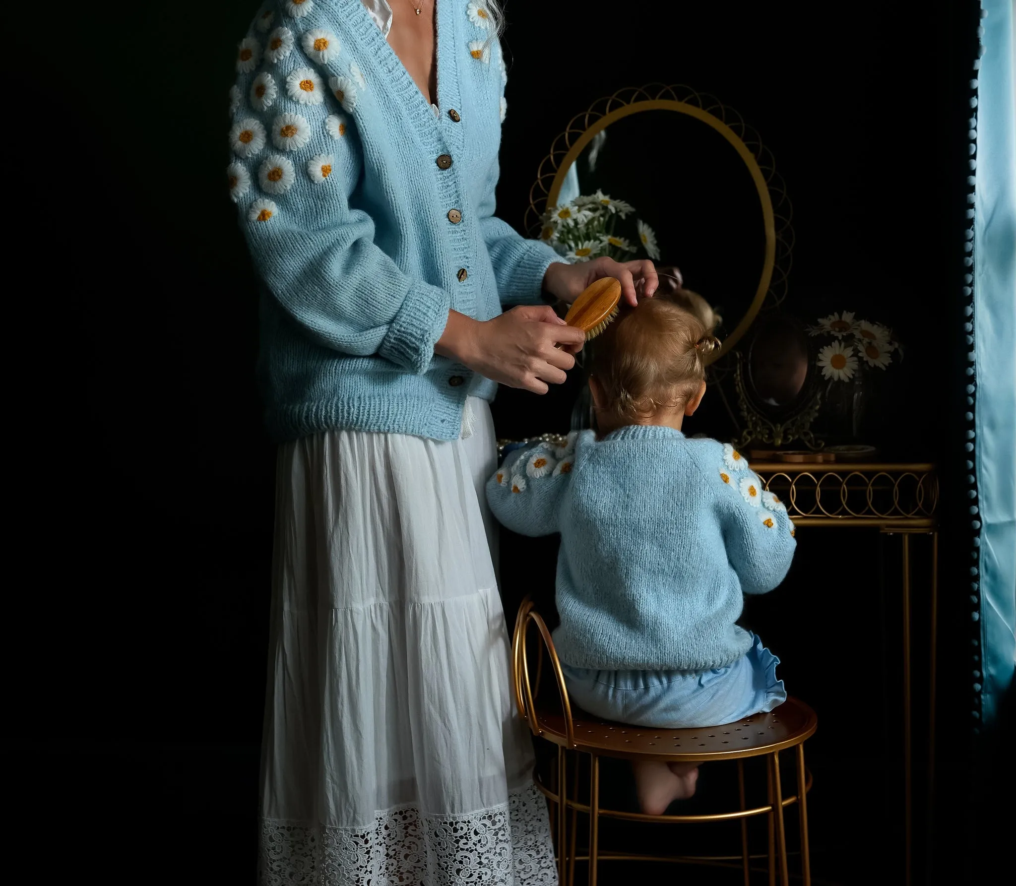 Adult Chamomile cardigan | Blue