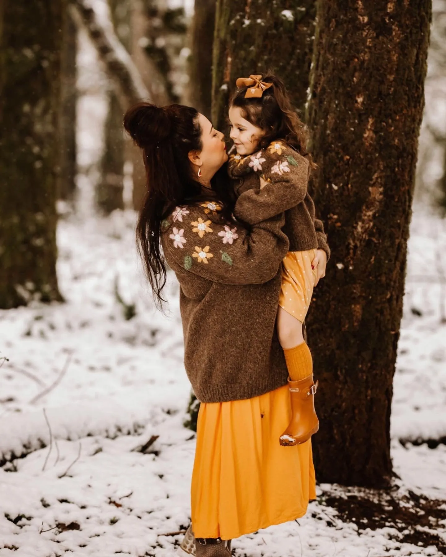 Adult Flower Rain cardigan | Brown