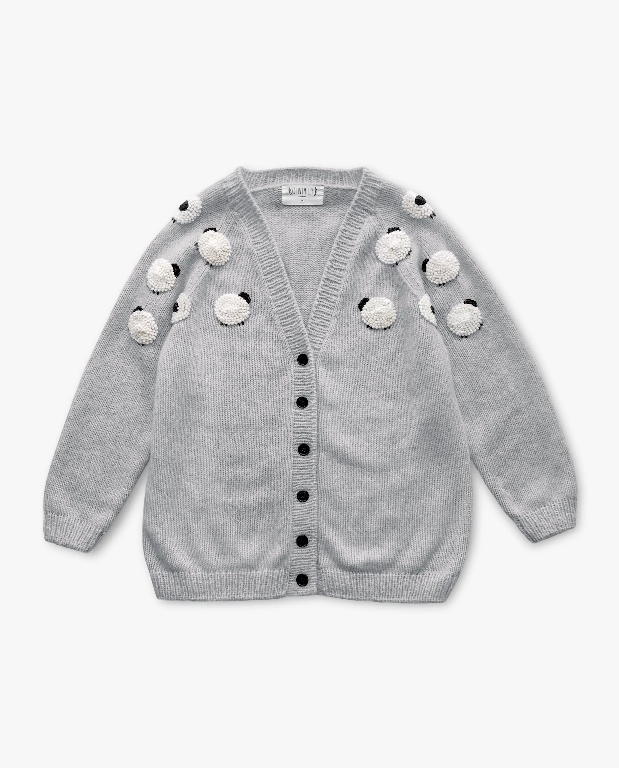 Adult Sheeps cardigan | Light grey