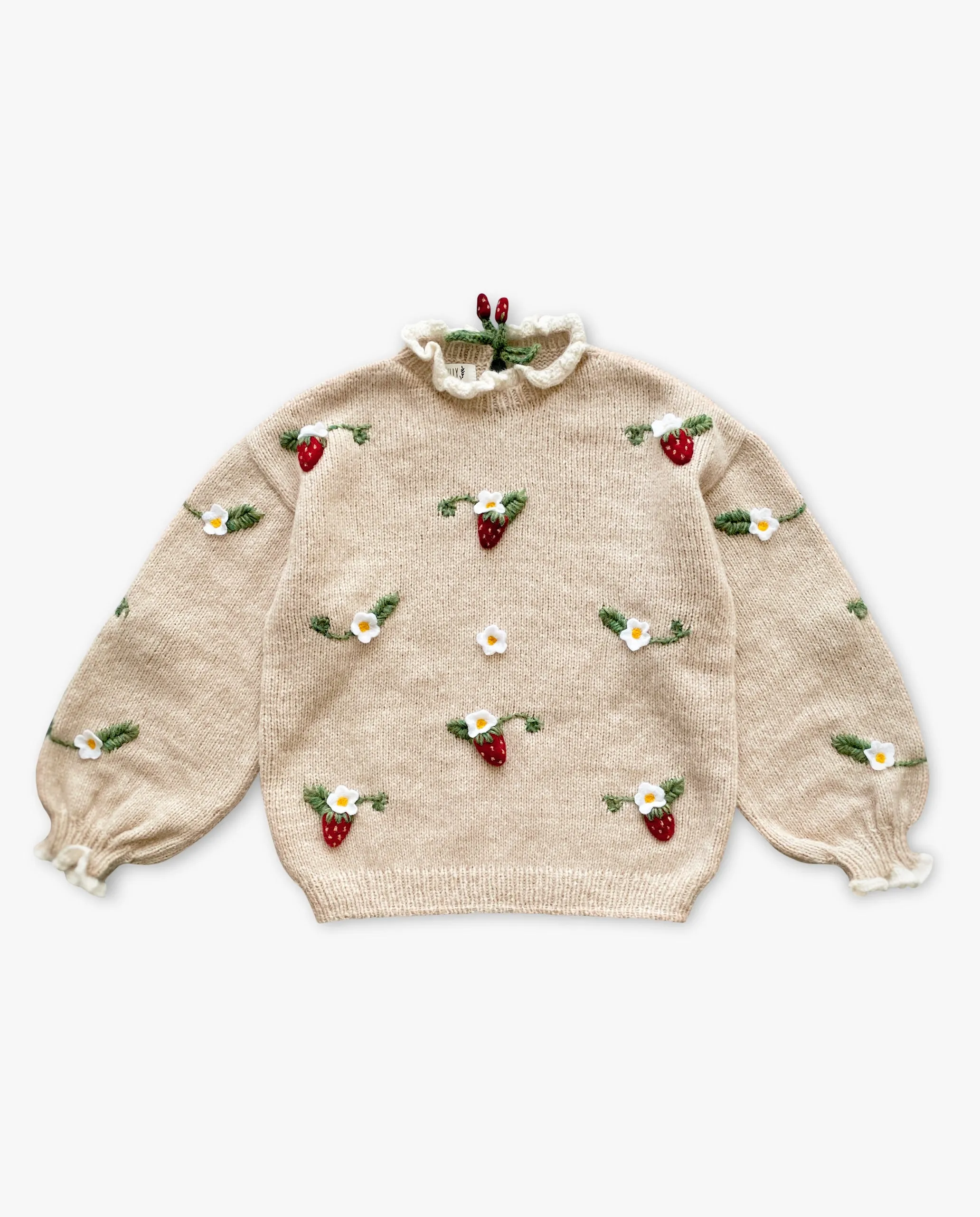 Adult Strawberries pullover | Wheat