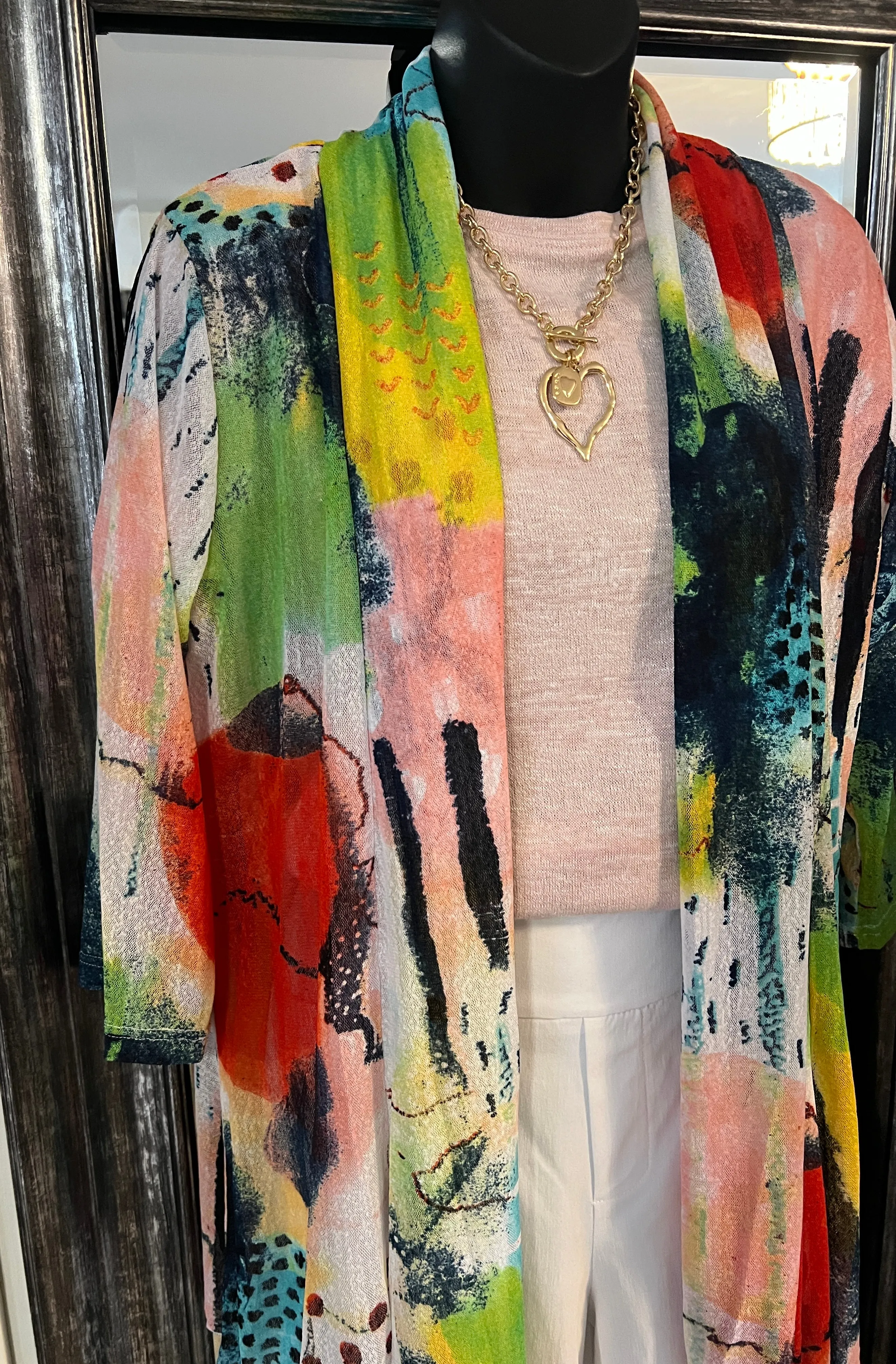 Alina Art Attack Mesh Cardigan