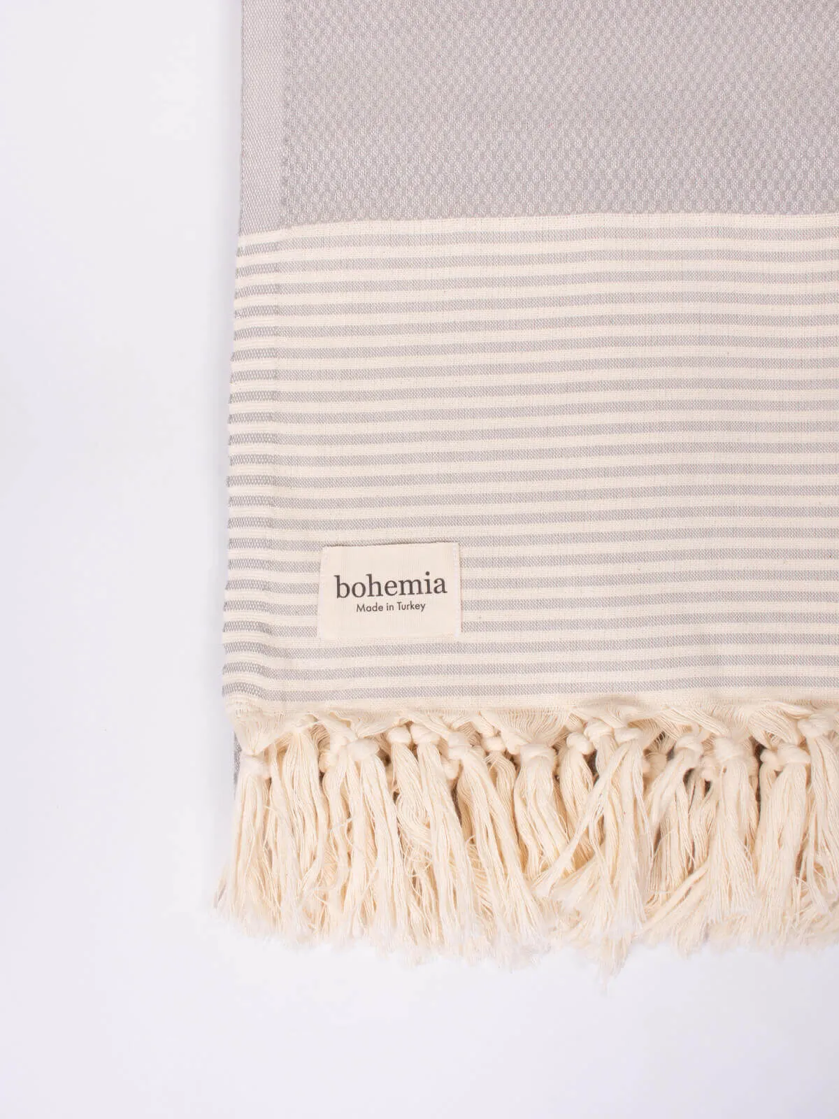 Amalfi Hammam Towel, Pearl Grey