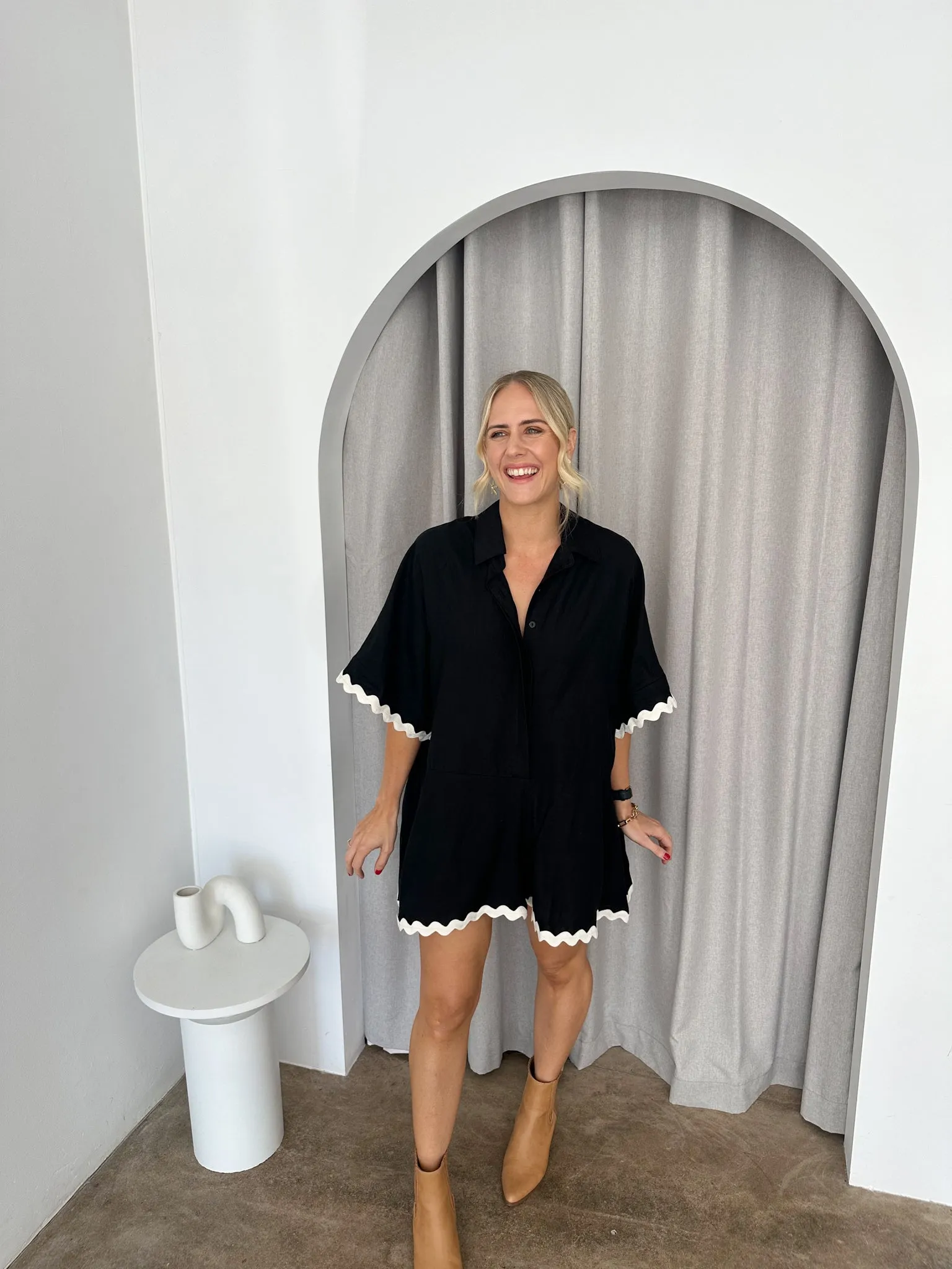Autumn Playsuit -Black