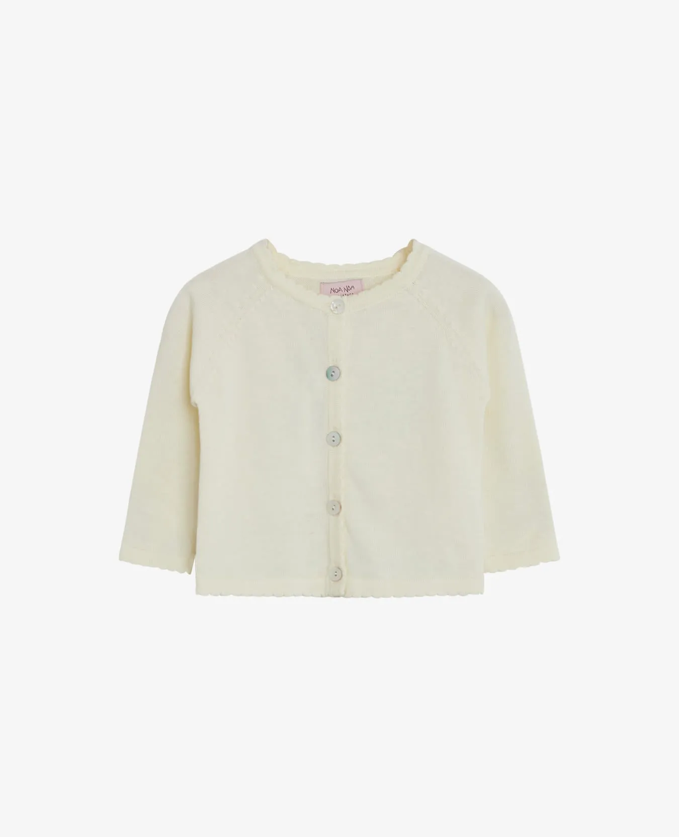 BABY BASIC ORGANIC LIGHT KNIT CARDIGAN