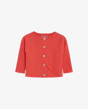 BABY BASIC ORGANIC LIGHT KNIT CARDIGAN