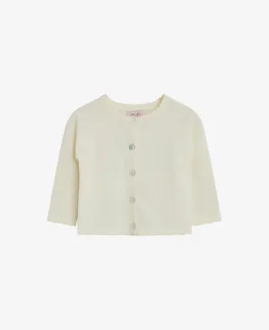 BABY BASIC ORGANIC LIGHT KNIT CARDIGAN