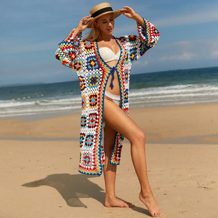 Beach Coat Hollow Party Cardigan Dress