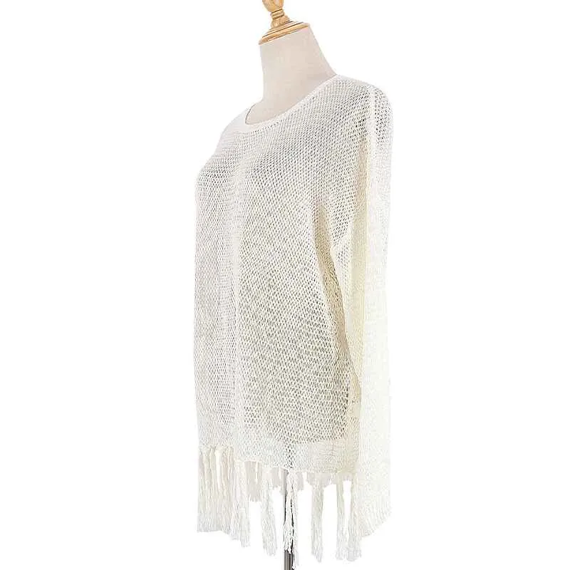 Beach Swimsuit for Women Sleeve Coverups Bikini Cover Up Net Slit Dark Beige K533