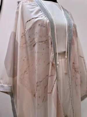 Beige Marble Kimono