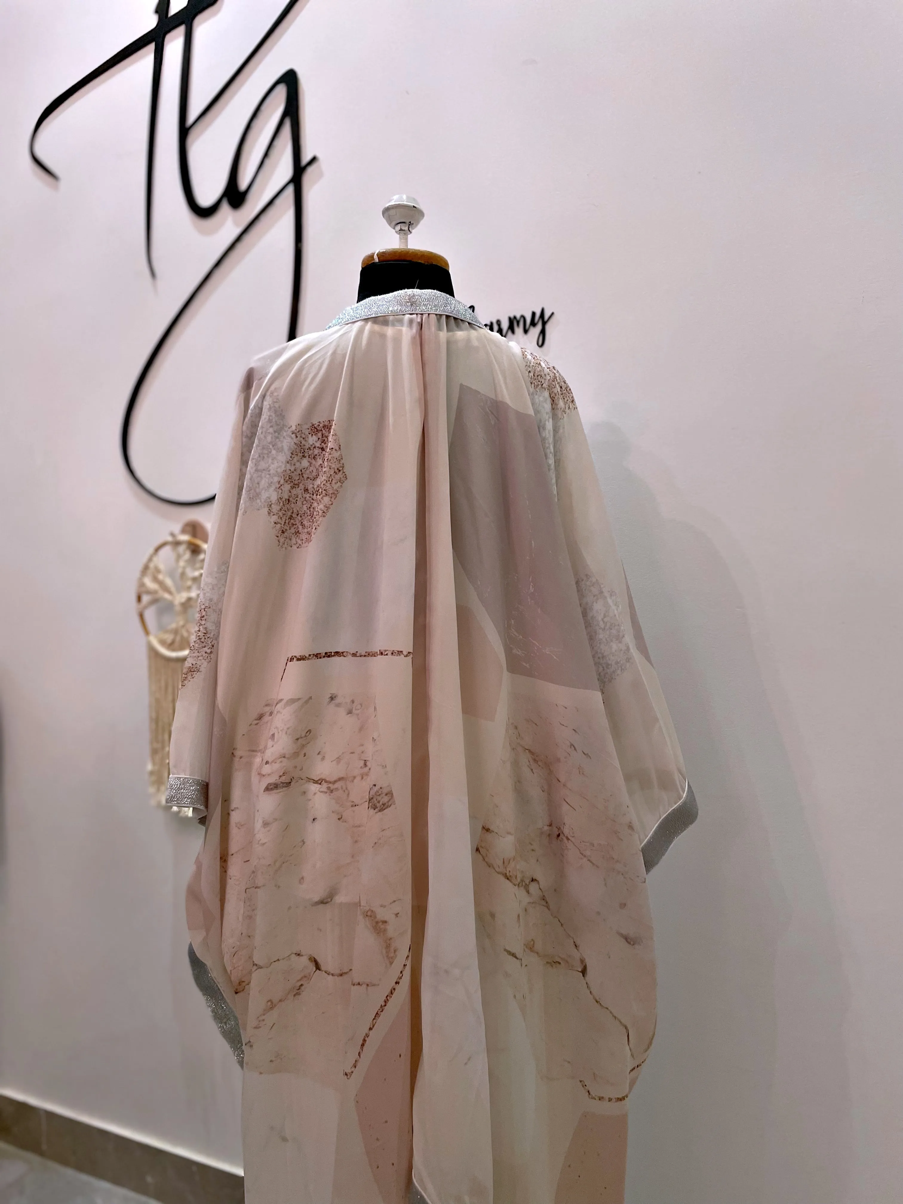 Beige Marble Kimono
