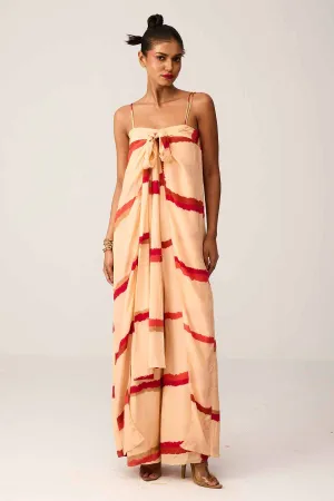 Beige Off-Shoulder Jumpsuit