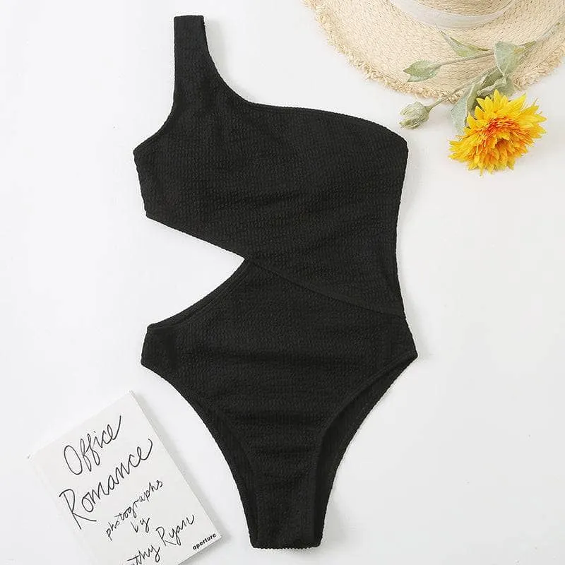 Belarus Slim Fit One Shoulder Swimsuit