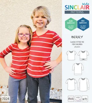 Berry semi fitted tee for children (PDF)