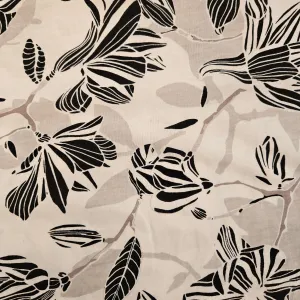 Black and White Floral Jersey