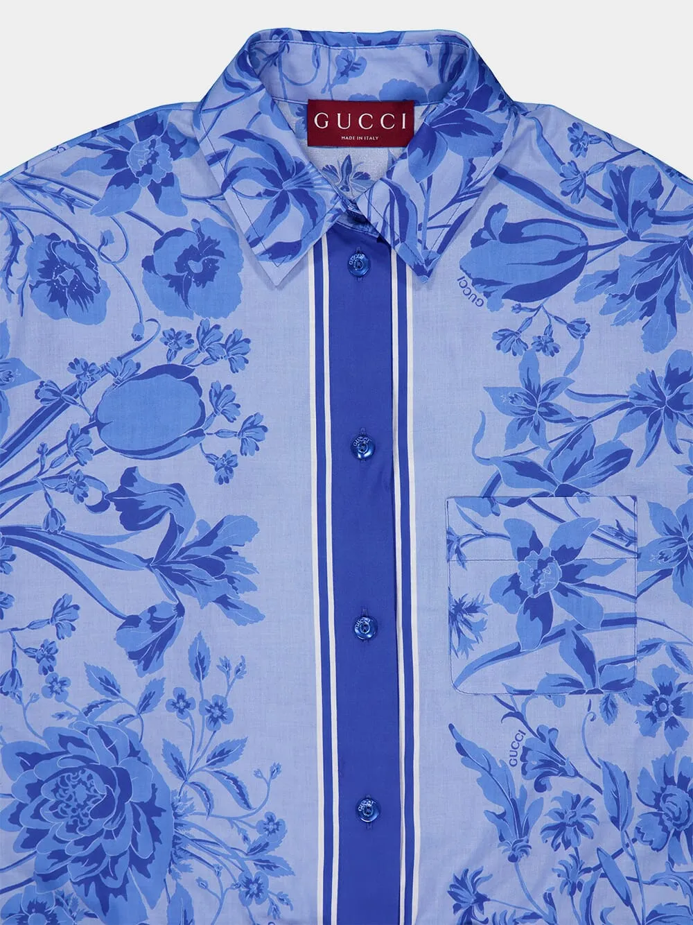 Blue Floral Cotton Jumpsuit