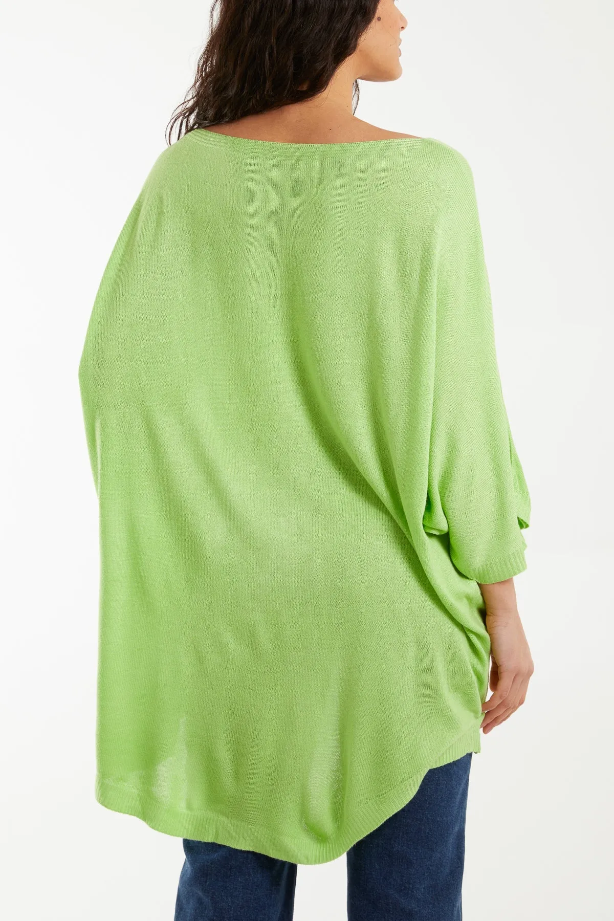 Boat Neck Floral High Low Knit Top