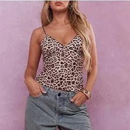 Brown Animal Printed Camisole