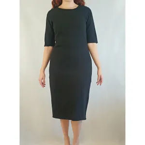 Bul pre-owned black below knee tee shirt dress size 10