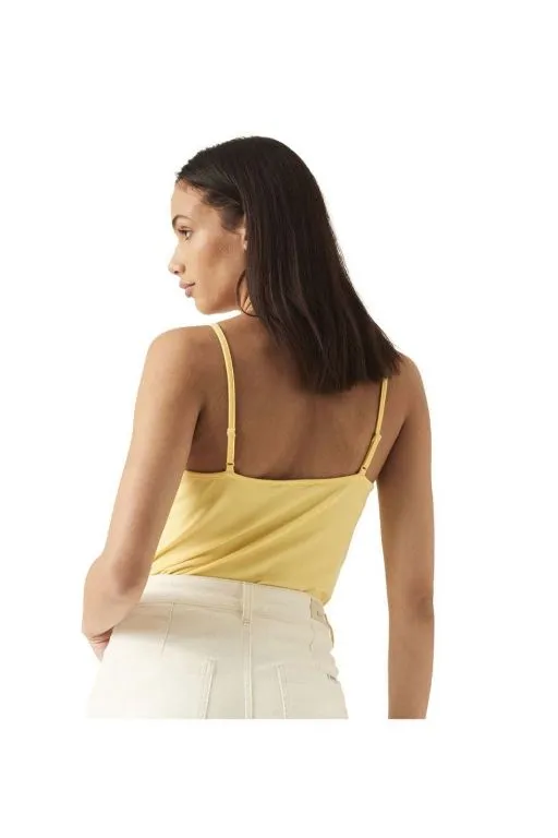 Camisole jaune dentelles devant Garcia