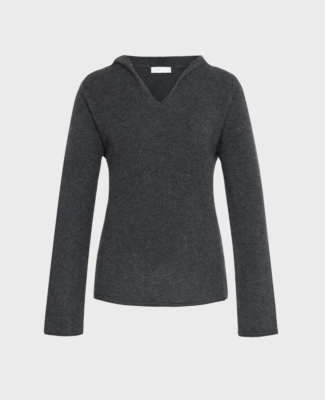 Cashmere V-Neck Hoodie