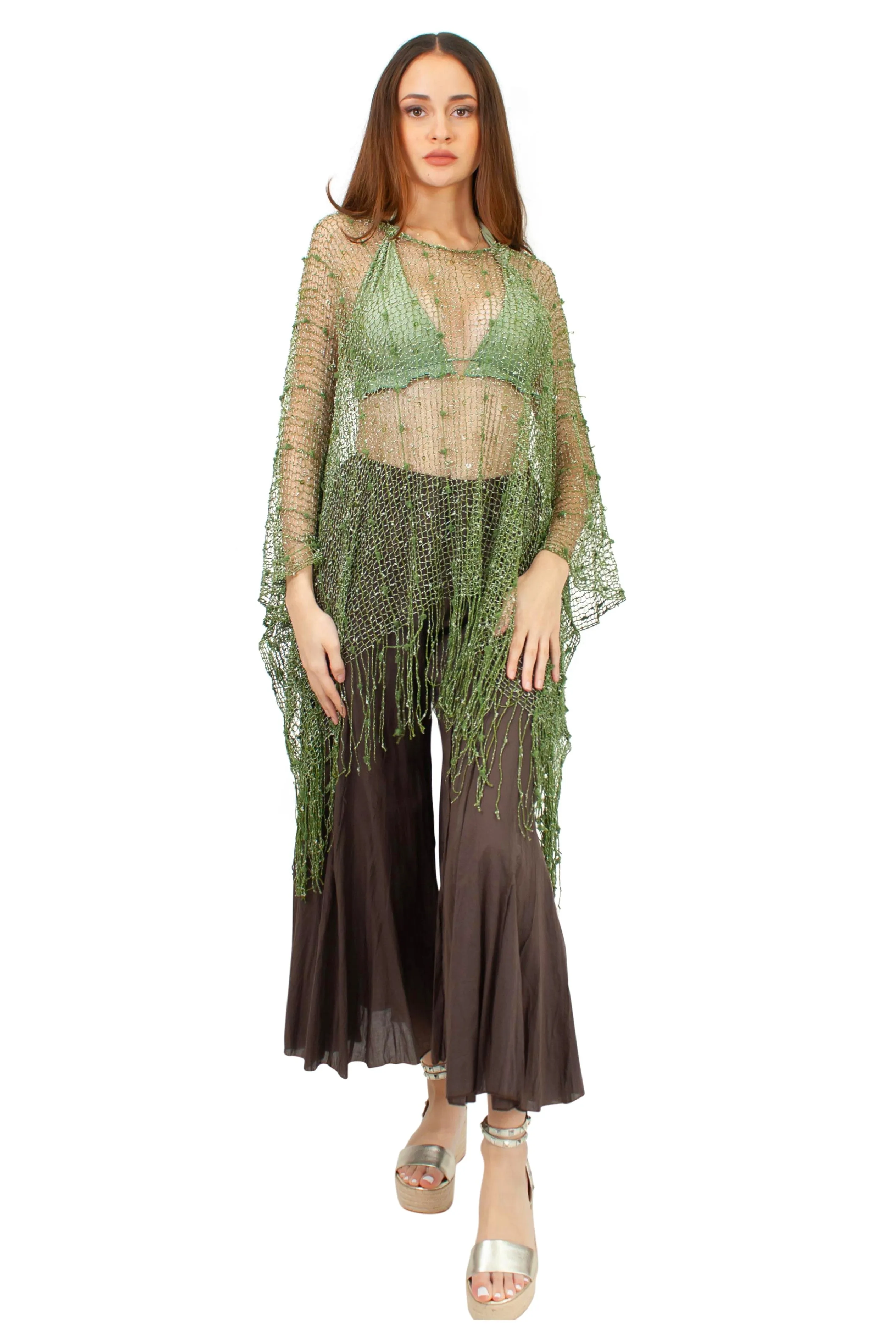 CH-4017 Cover-up in Turquoise