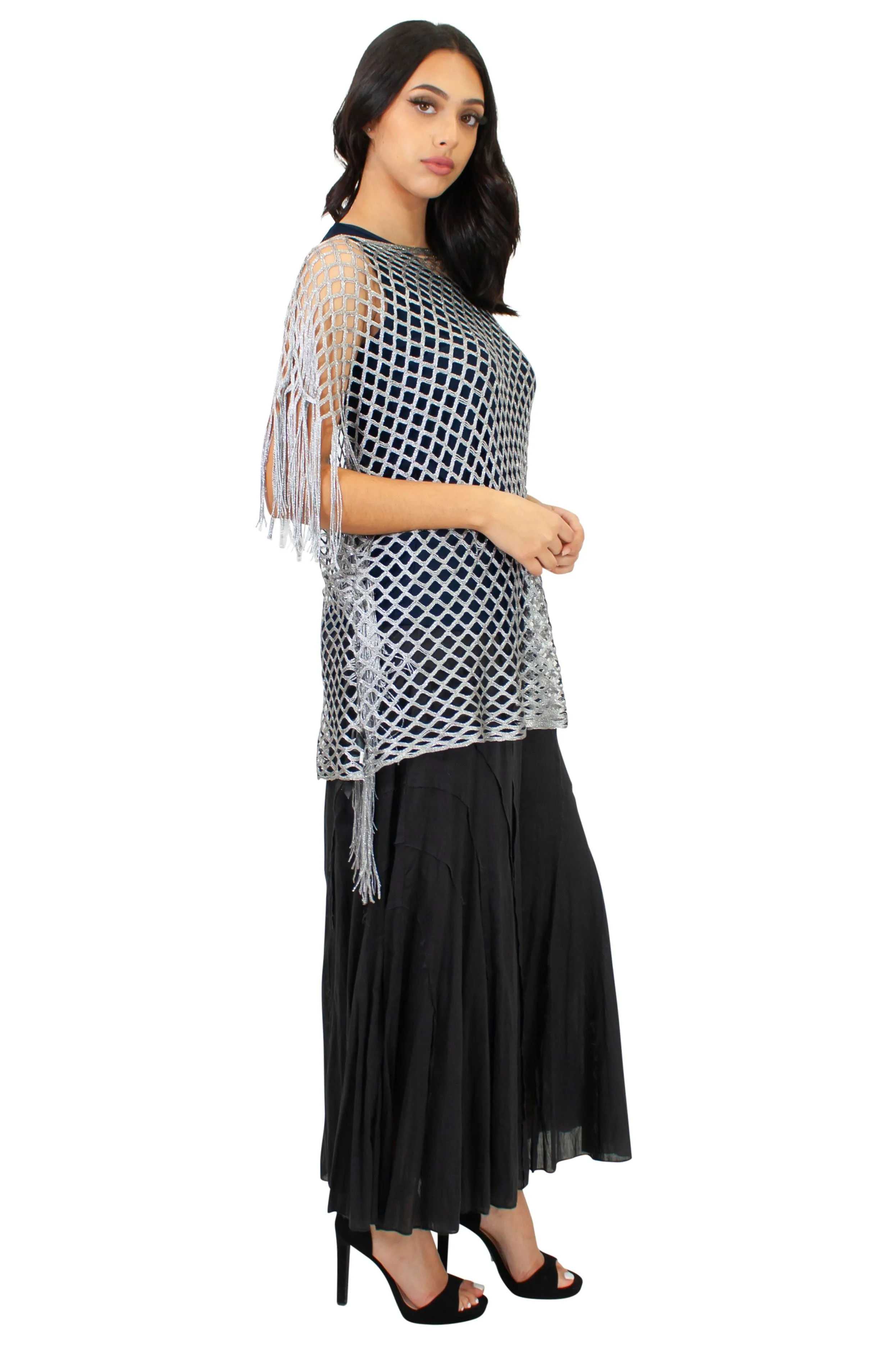 CH-5141 Cover-up Top in Black