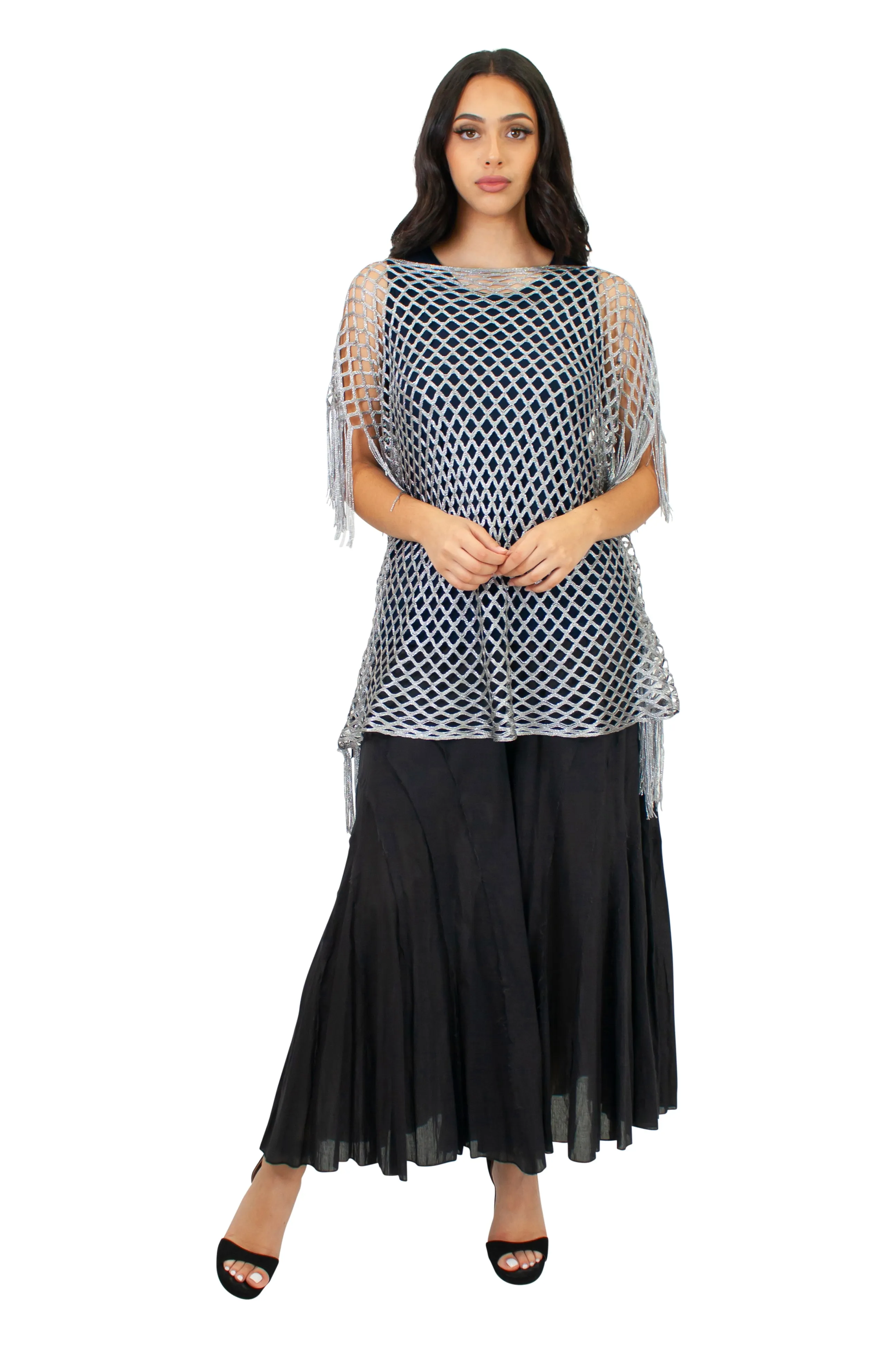 CH-5141 Cover-up Top in Black