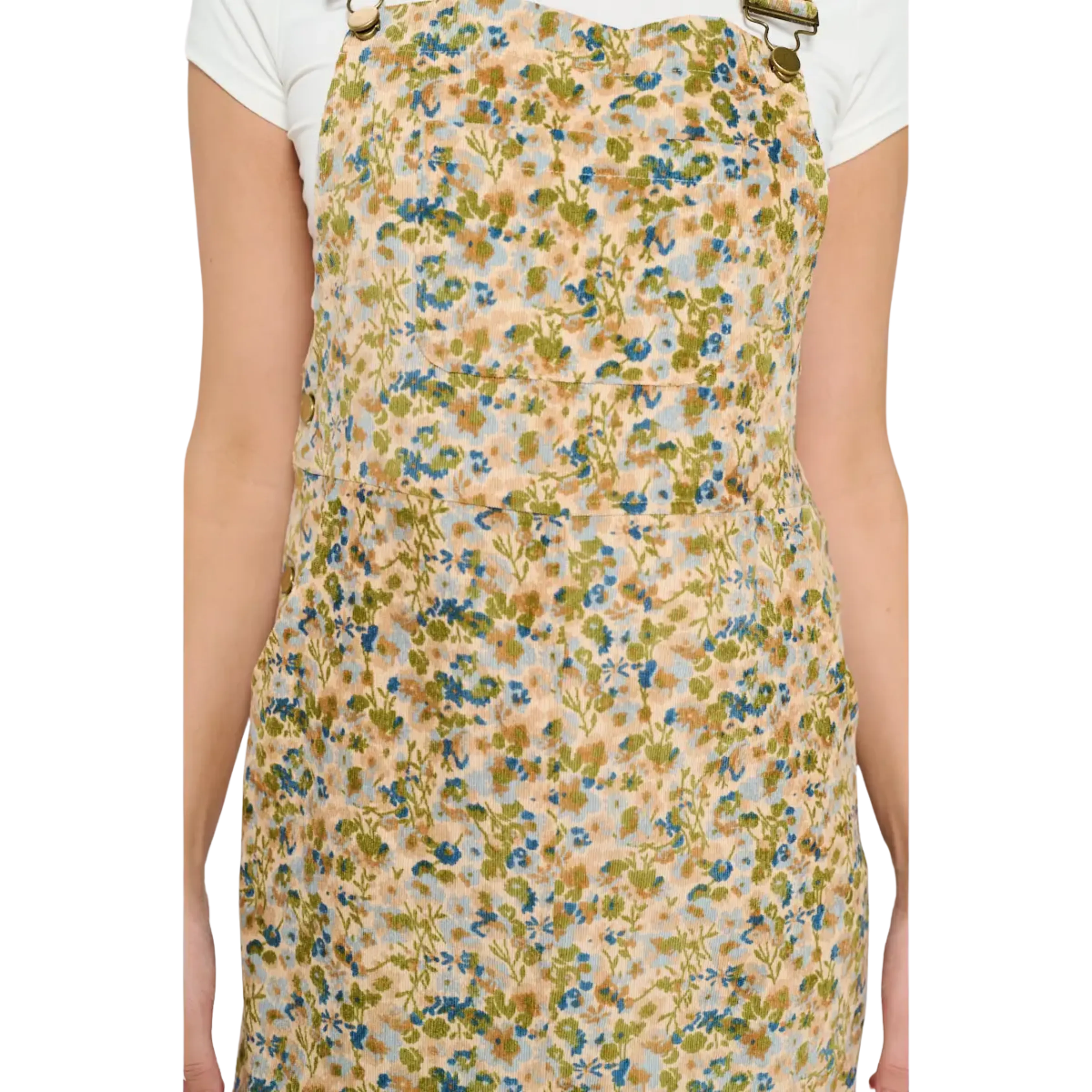 Colorful Blooming Meadow Corduroy Skirtall