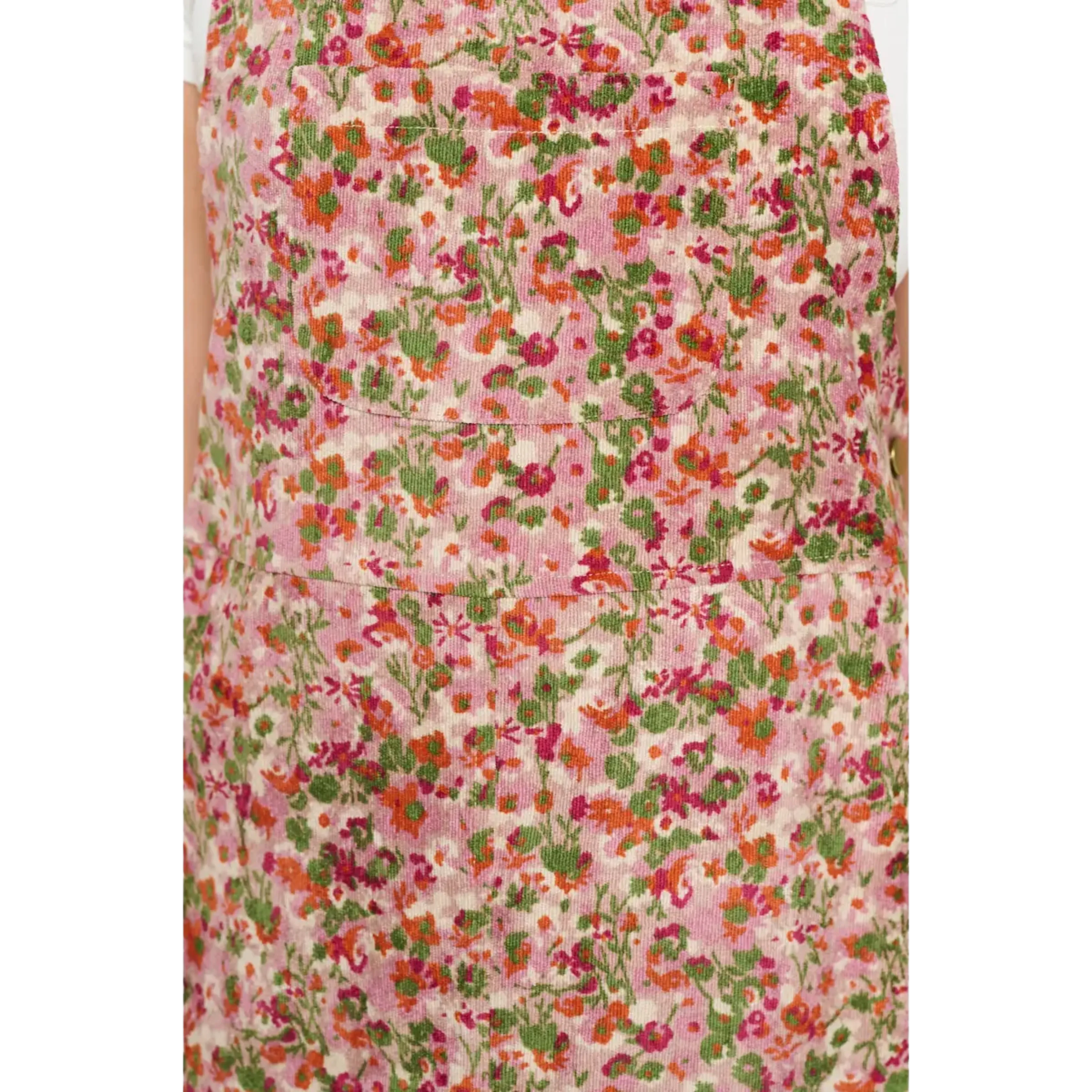 Colorful Blooming Meadow Corduroy Skirtall