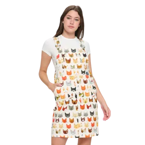 Colorful Cat Face Print Skirtall