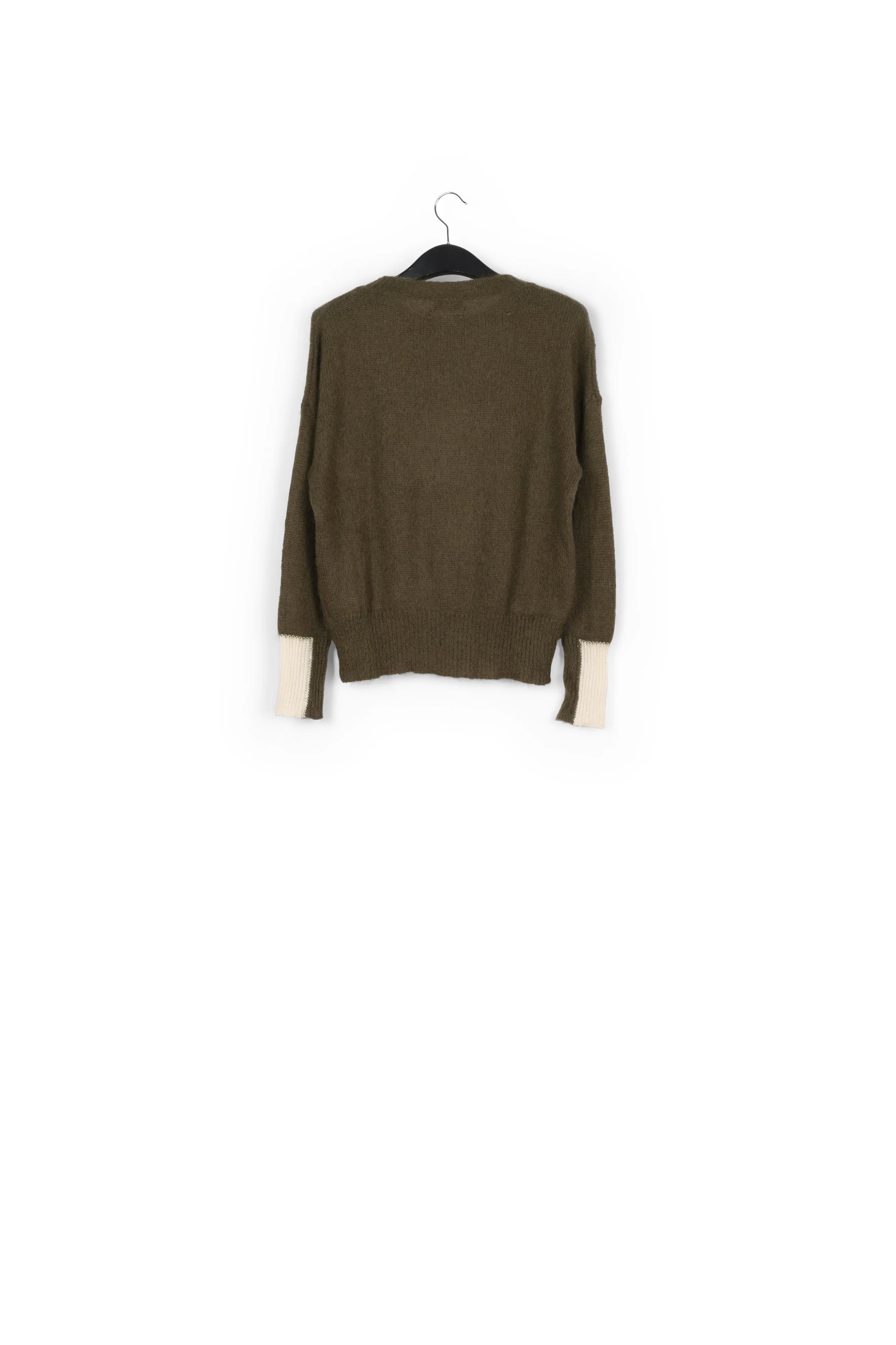 Contrast cuff sweater