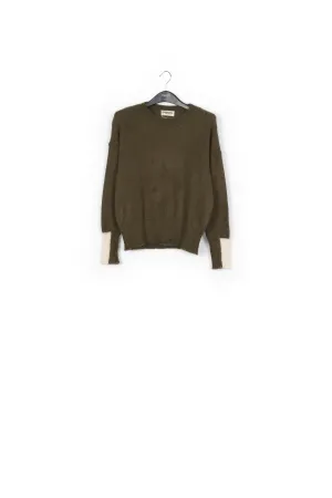 Contrast cuff sweater