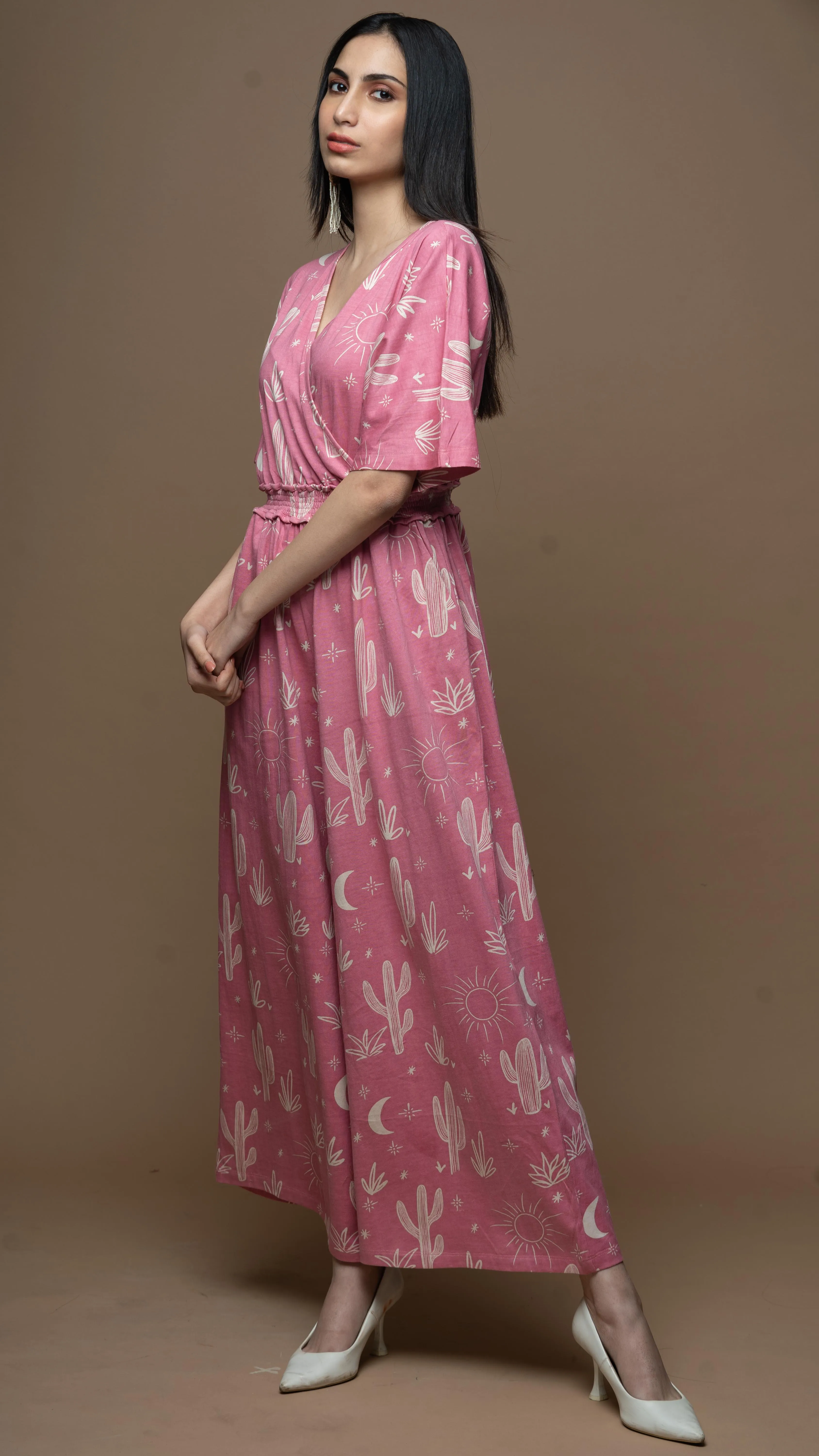 Crossover Charm Jumpsuit in Siesta in the desert Pattern