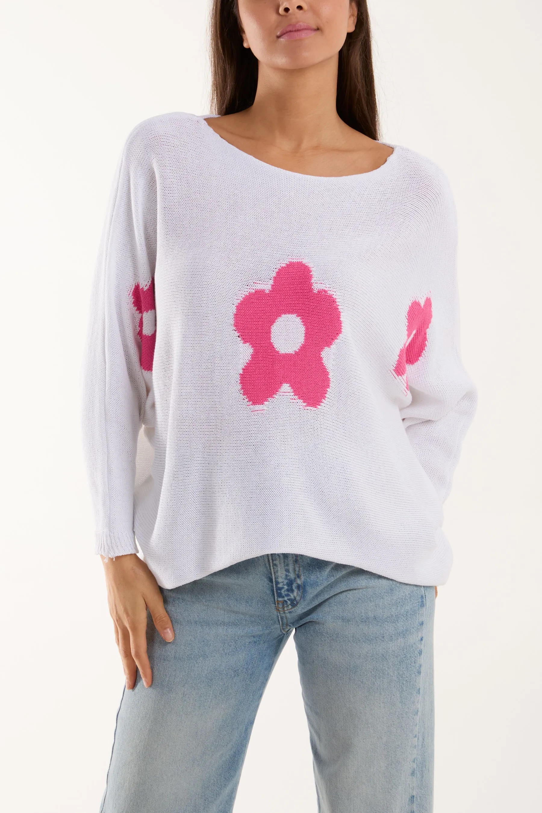 Daisies High Low Batwing Jumper