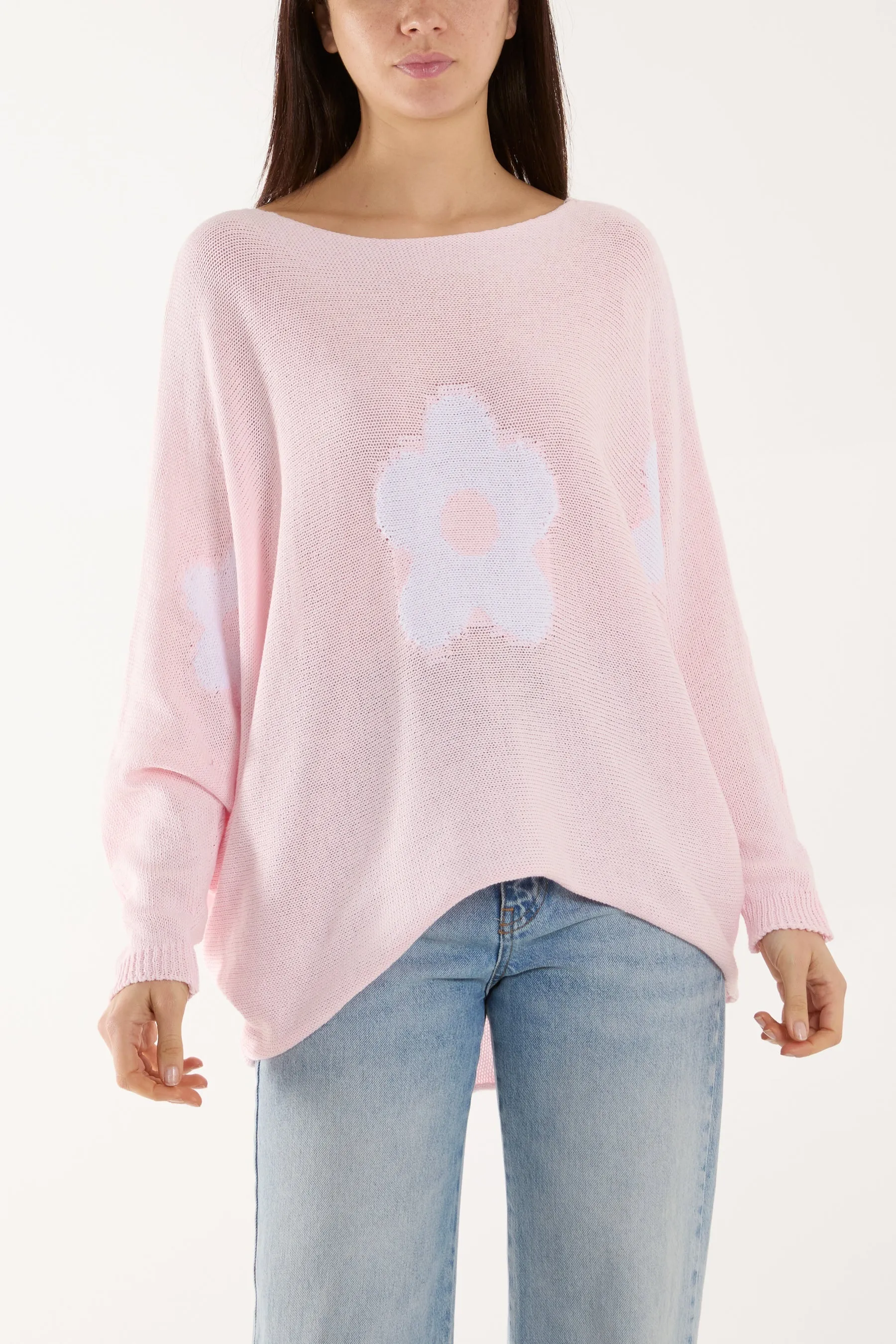Daisies High Low Batwing Jumper