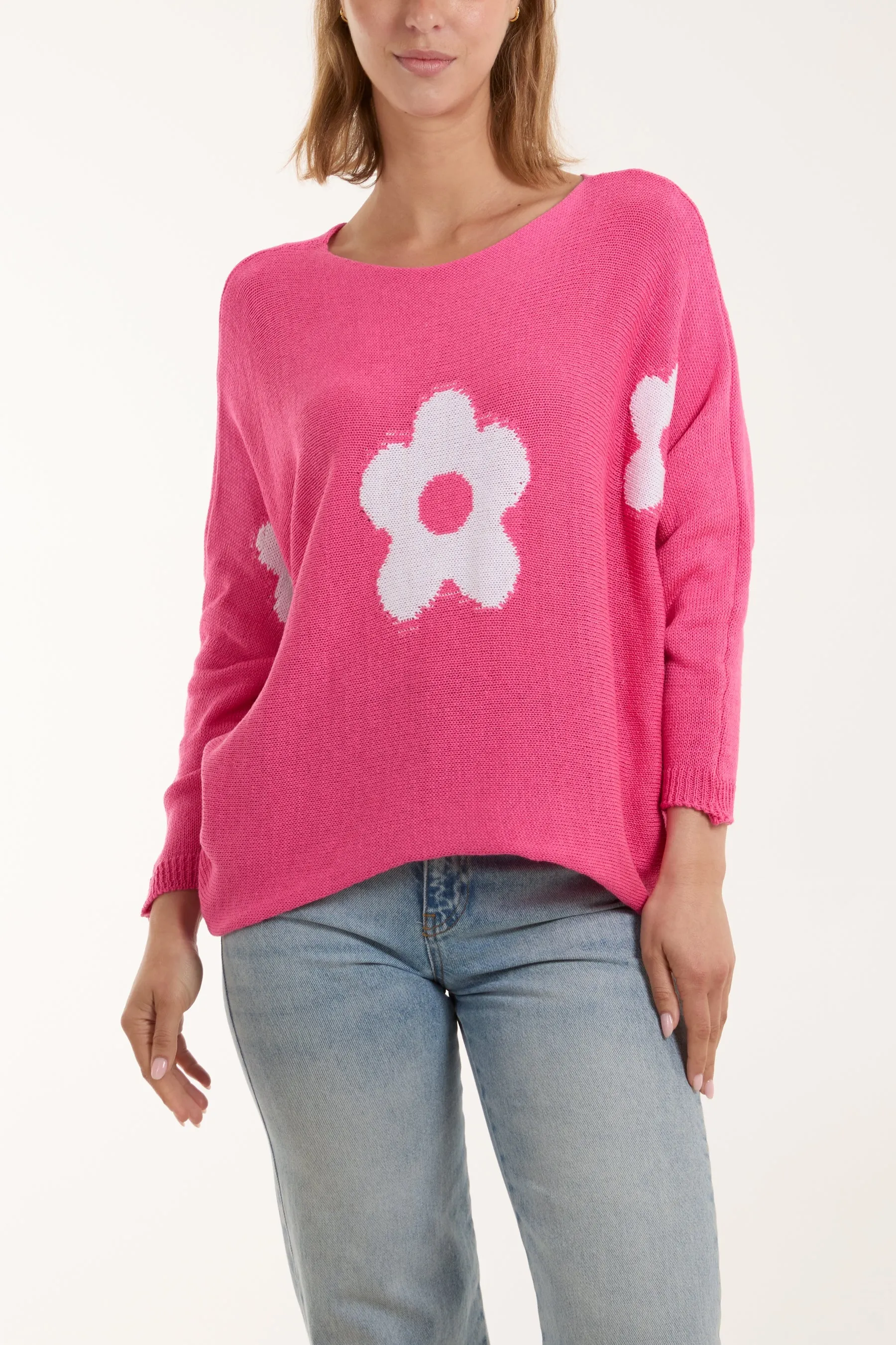 Daisies High Low Batwing Jumper
