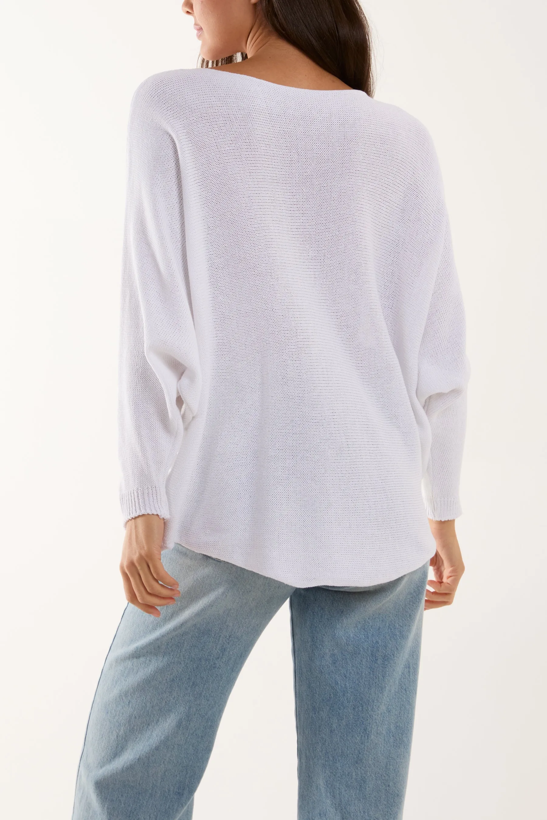 Daisies High Low Batwing Jumper