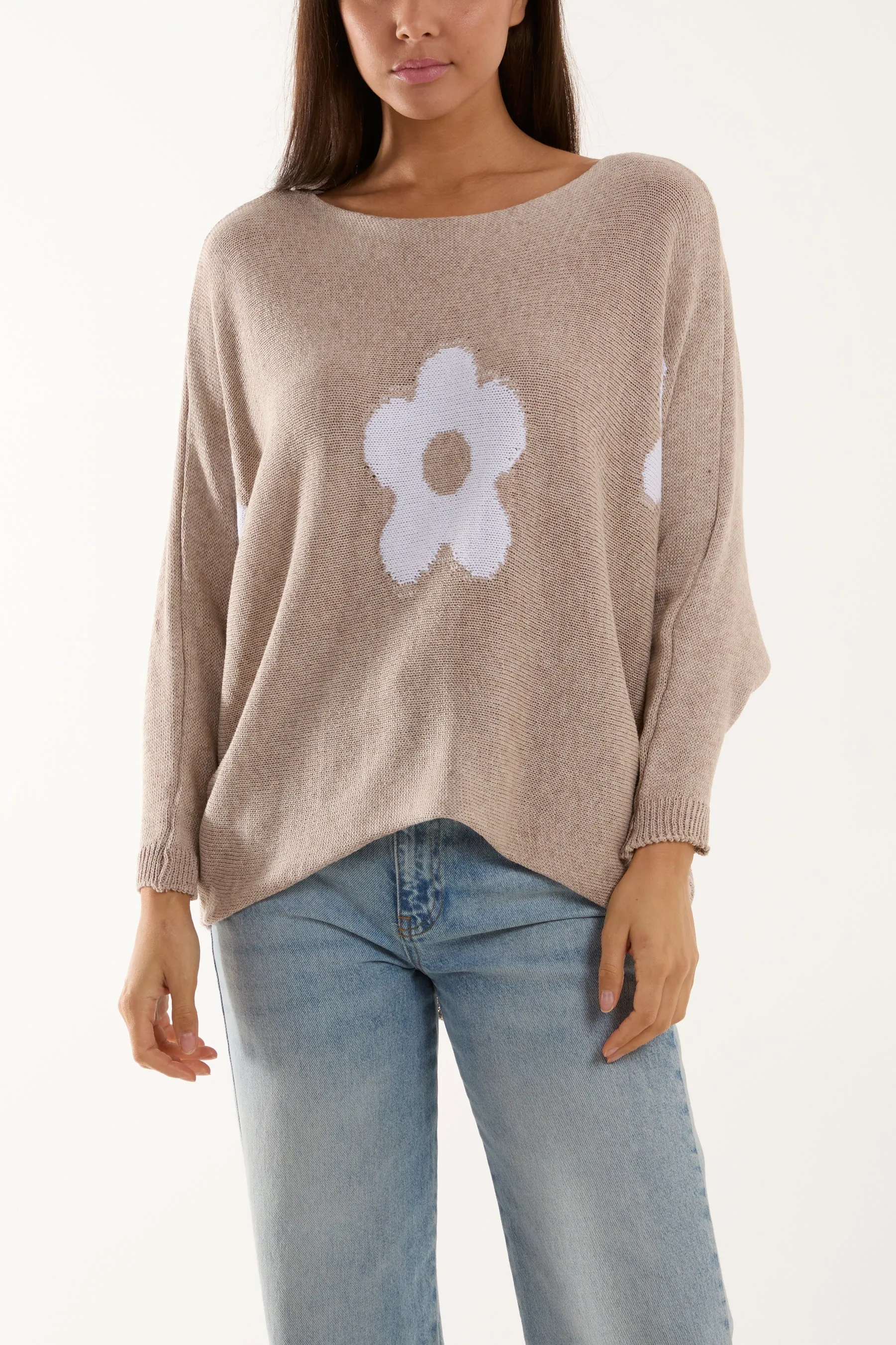 Daisies High Low Batwing Jumper