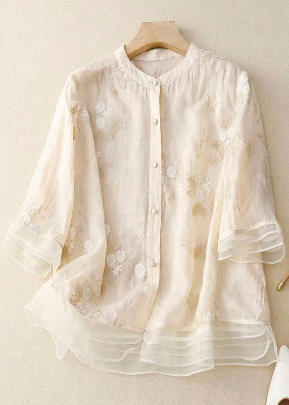Elegant Embroidered Cotton Blouse