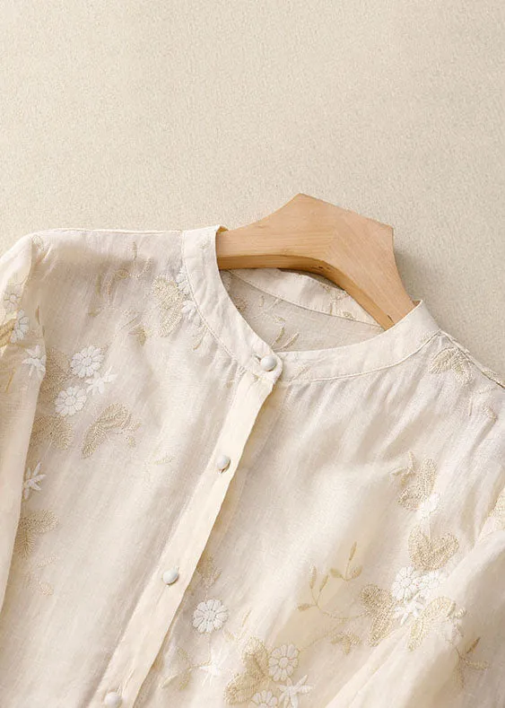 Elegant Embroidered Cotton Blouse