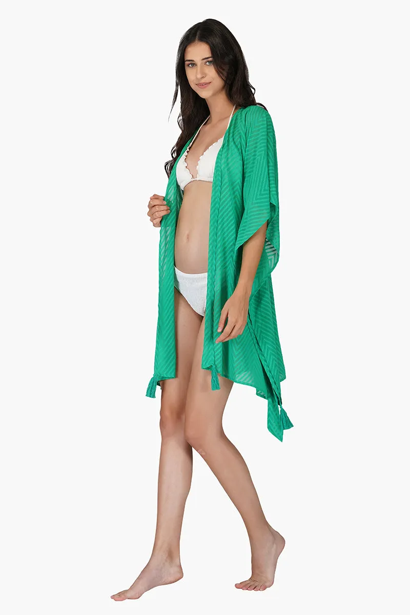 Emerald Chevron Cover Up