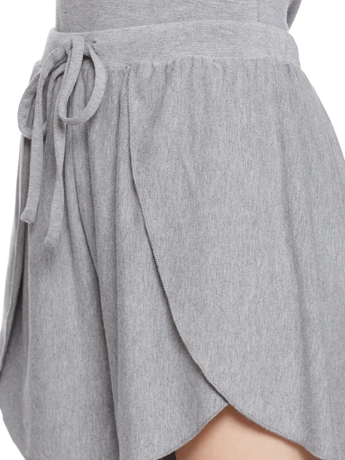 EMILY SPAGHETTI STRAP INNER (HEATHER GREY) WITH The Essential Shorts (Heather Grey)