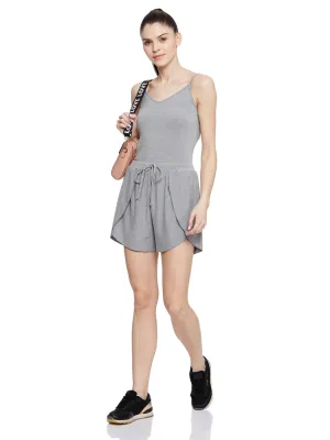 EMILY SPAGHETTI STRAP INNER (HEATHER GREY) WITH The Essential Shorts (Heather Grey)